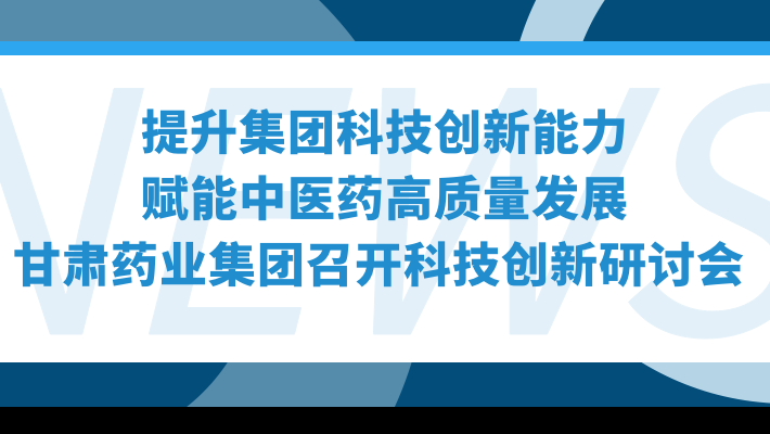“提升集團(tuán)科技創(chuàng)新能力，賦能中醫(yī)藥高質(zhì)量發(fā)展”—甘肅藥業(yè)集團(tuán)召開科技創(chuàng)新研討會